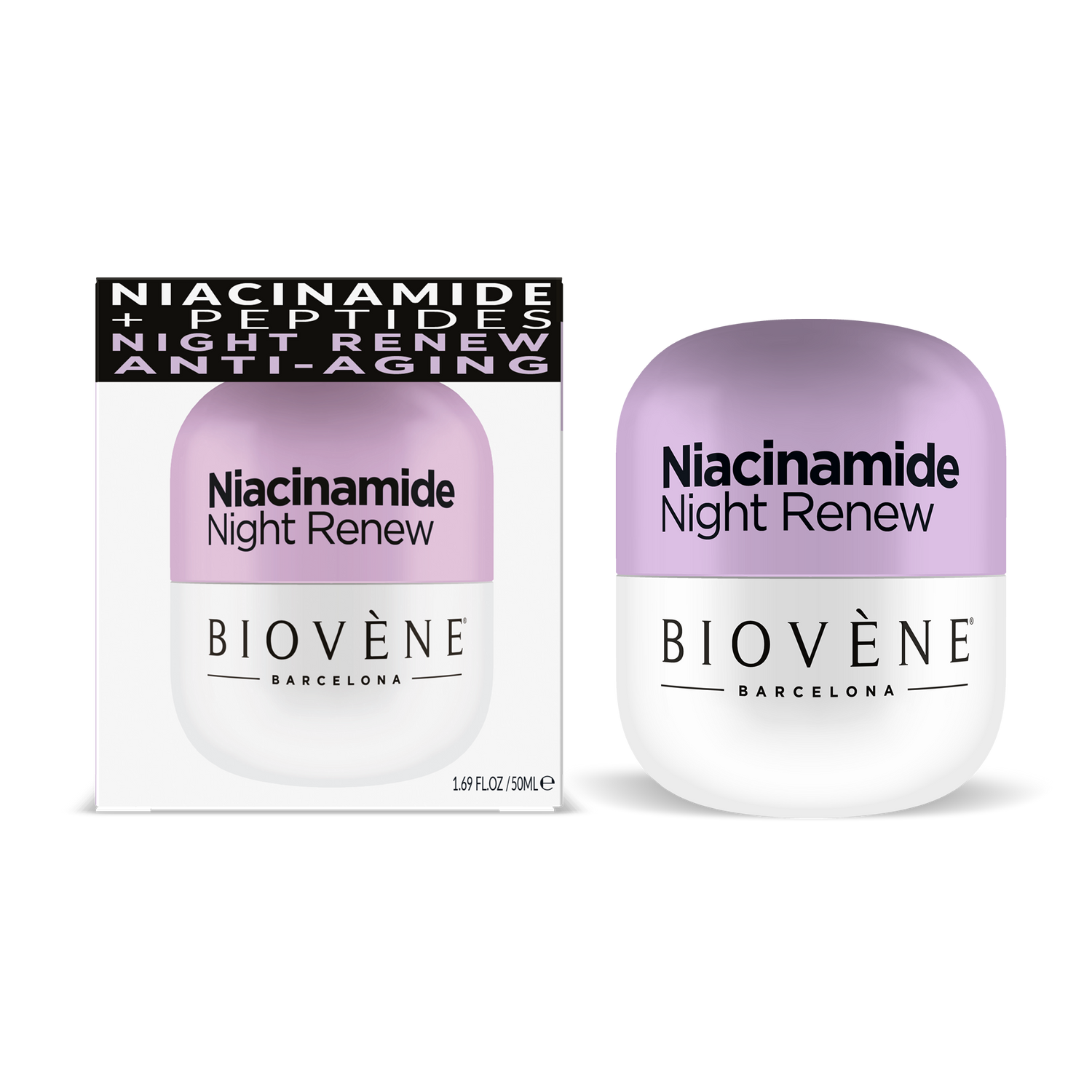 NIACINAMIDE NIGHT RENEW Revitalizing Night Cream with Anti-Aging Peptides, Niacinamide &amp; Organic Blueberry