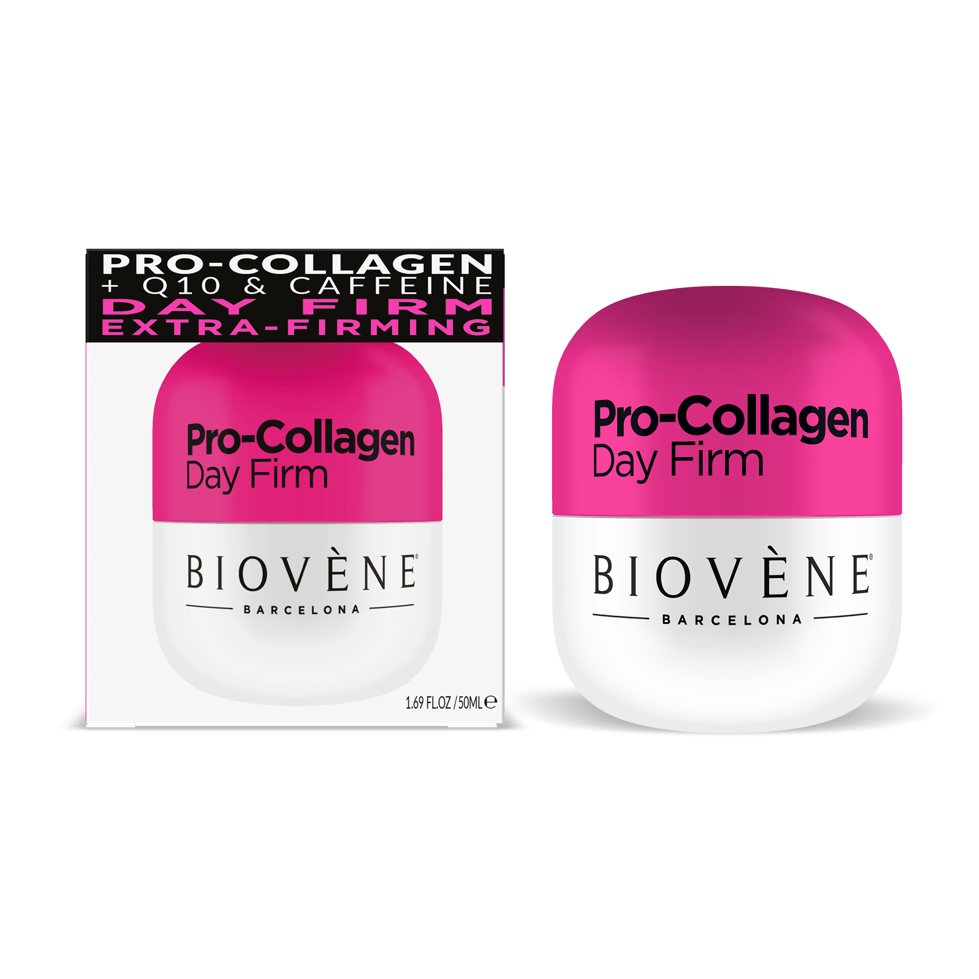 PRO-COLLAGEN DAY FIRM Extra-Firming Day Cream Moisturizer with Collagen, Q10, Caffeine &amp; Organic Rosehip