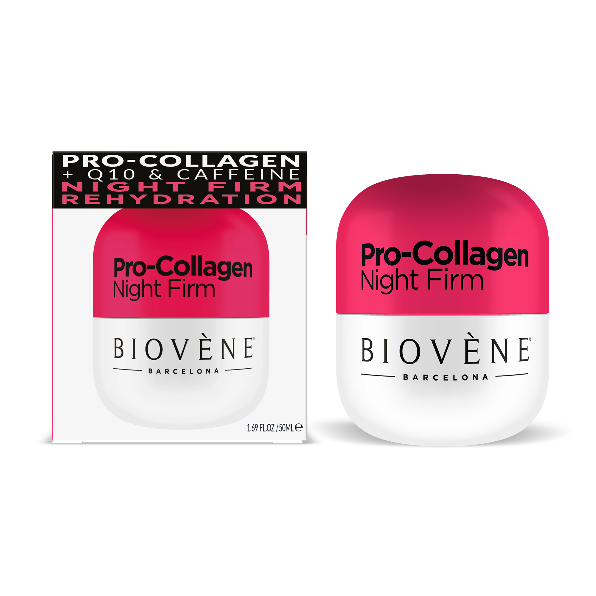 PRO-COLLAGEN NIGHT FIRM Extra-Firming Night Cream Rehydration with Collagen, Q10, Caffeine &amp; Organic Rosehip